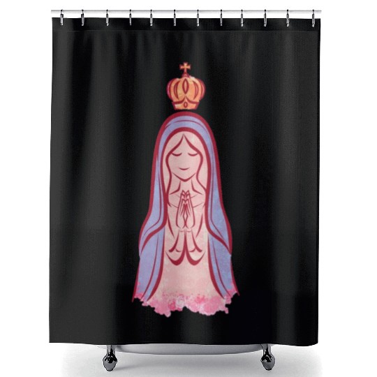 Cute Our Lady Shower Curtains
