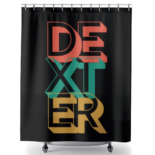 Retro Dexter Shower Curtains