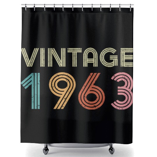 60th Birthday - Vintage 1963 Shower Curtains