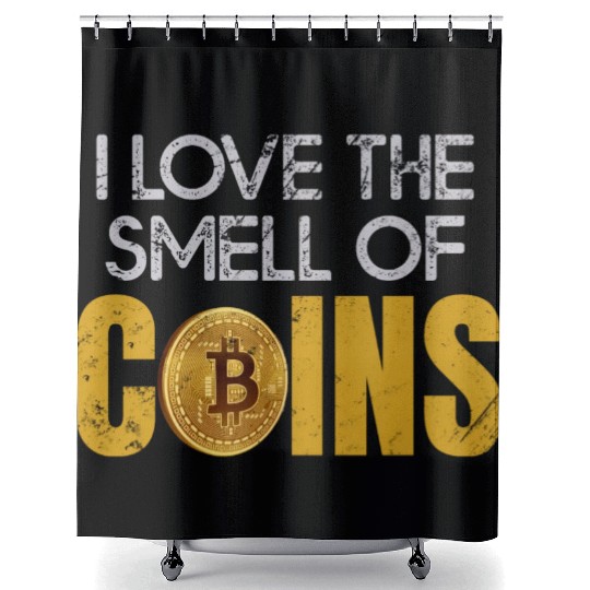 Bitcoin Trader I Love The Smell Of Coins Crypto Tr Shower Curtains