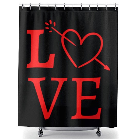 Idée cadeau amour, couple, saint valentin,Love Shower Curtains