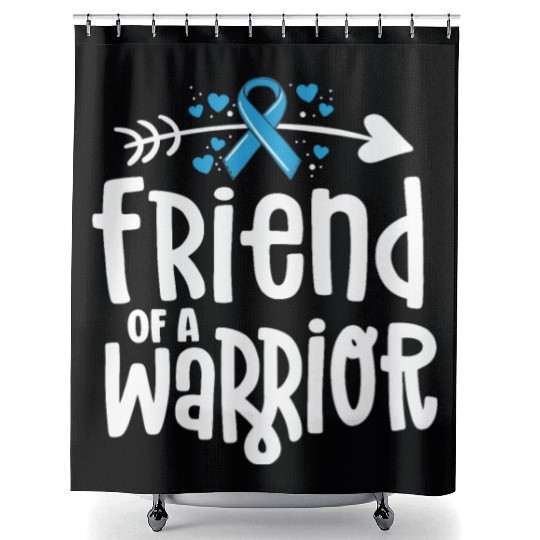Friend Of A Warrior Support Team Prostate Cancer Shower Curtains