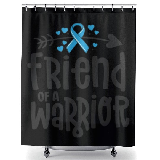 Friend Of A Warrior Support Team Prostate Cancer Shower Curtains