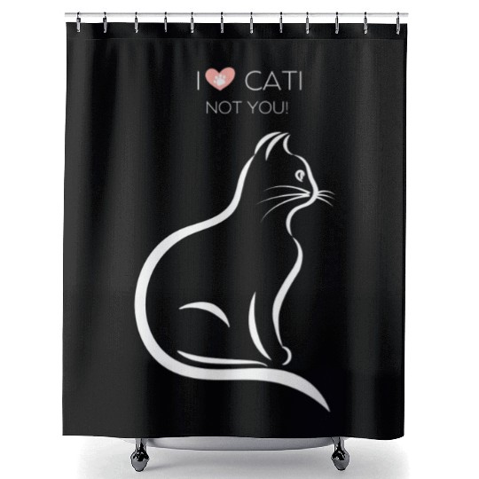 I Love Cat Shower Curtains
