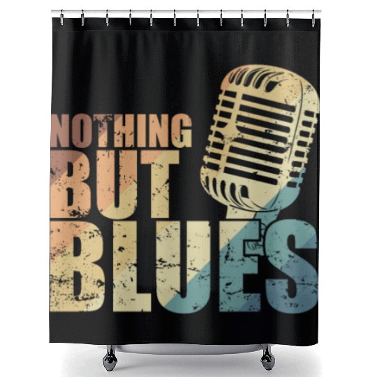 Nothing but Blues Music Trumpet Shower Curtains