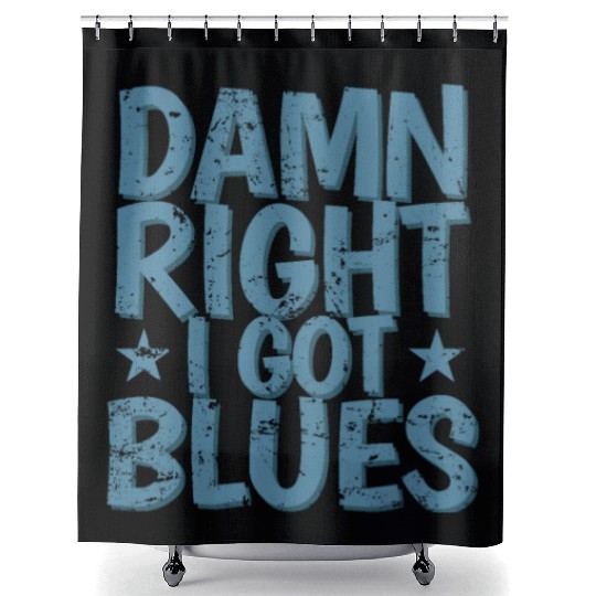 Damn right I got Blues Music Trumpet Shower Curtains