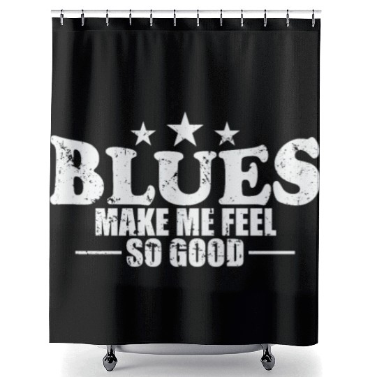 Blues make me feel so good Music Trumpet Shower Curtains