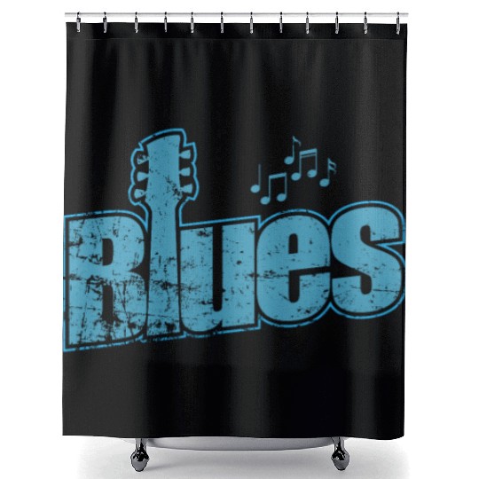 Blues Music Chicago Trumpet Shower Curtains