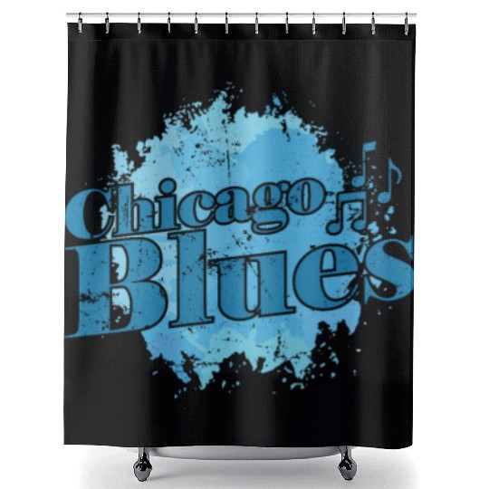 Blues Music Trumpet Shower Curtains