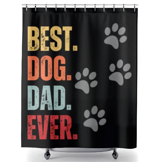 FUNNY BEST DOG DAD EVER CLASSIC Shower Curtains