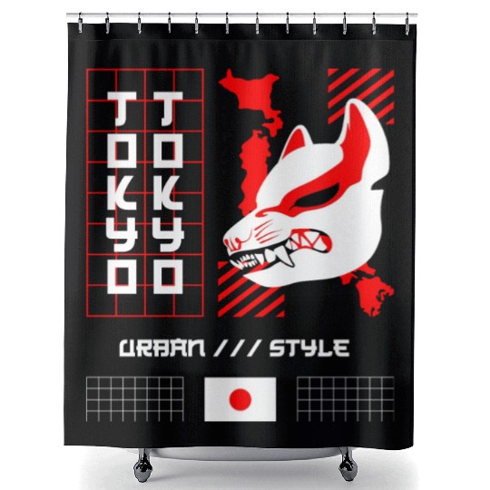 Tokyo Urban Style Shower Curtains