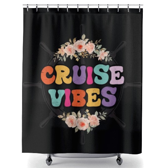 Cruise Vibes Family Cruise Vacation 2023 Shower Curtains