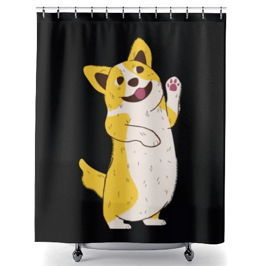 dogs make me happy Shower Curtains