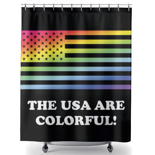 The USA Are Colorful! (Stars And Stripes) Shower Curtains