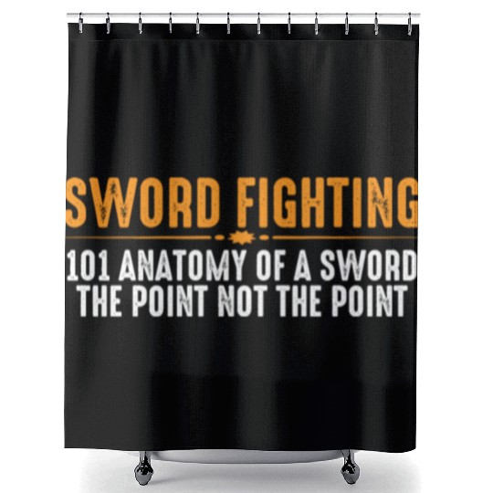 Sword Fighting 101 Anatomy Of A Sword 8 Shower Curtains
