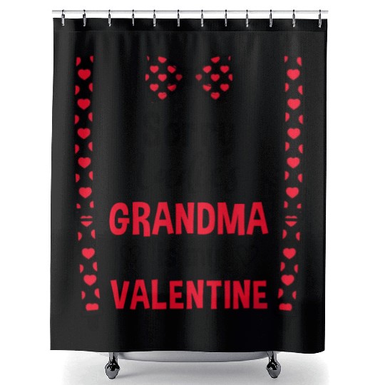 Grandma Is My Valentine Grandson Grandkid Shower Curtains