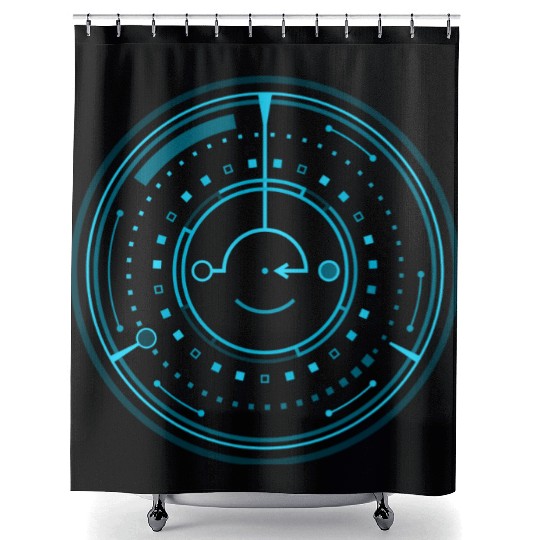 Cyberpunk teleporter 1. Shower Curtains