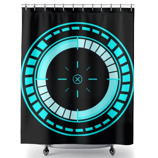 Cyberpunk teleporter 13 Shower Curtains