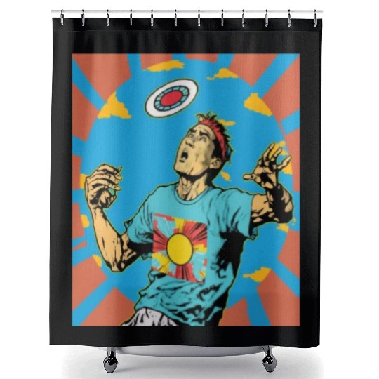 Ultimate Frisbee Retirement Appreciation Pop Art Shower Curtains