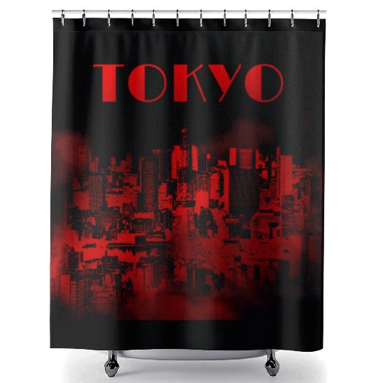 Tokyo Skyline Japan City Travel Shibuya Japanese Shower Curtains