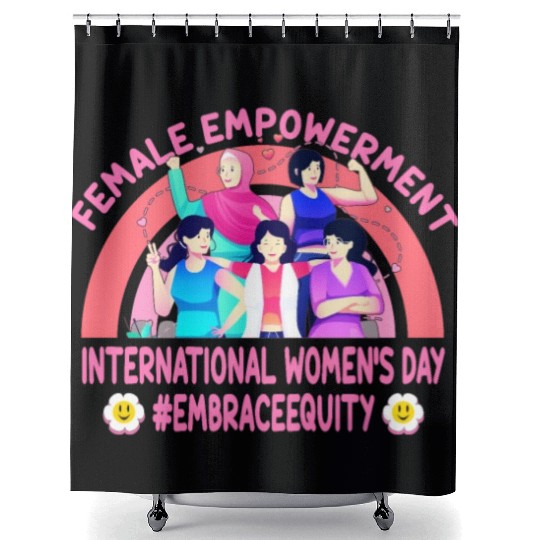 International Women's Day: Feminism Embrace Equity Shower Curtains