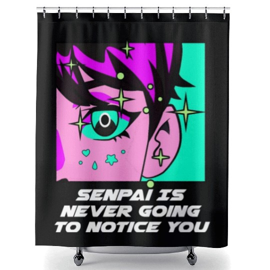 Senpai Is Never Going to Notice You Anime Funny Ma Shower Curtains