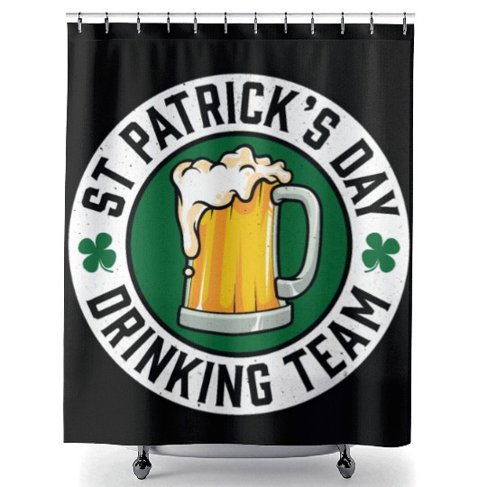 St Patricks Day Drinking Team Beer Shower Curtains