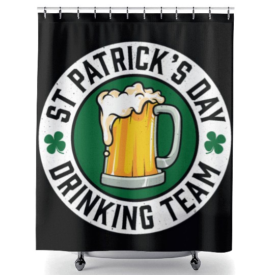 St Patricks Day Drinking Team Beer Shower Curtains