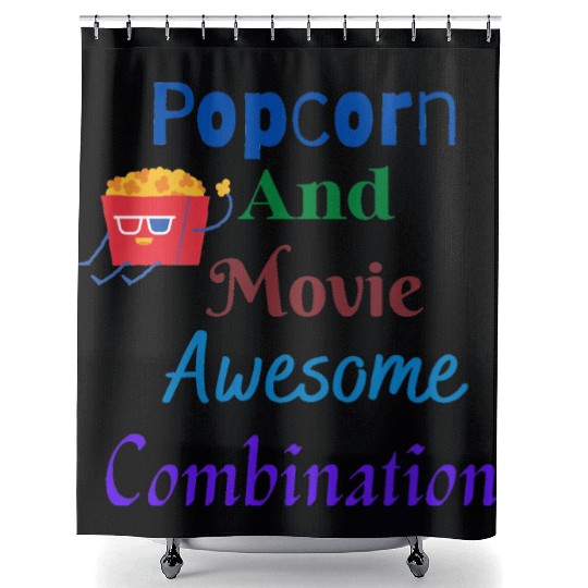 Popcorn And Movie Awesome Combination Shower Curtains