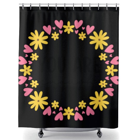 You Are Enough - Flower Crown Shower Curtains