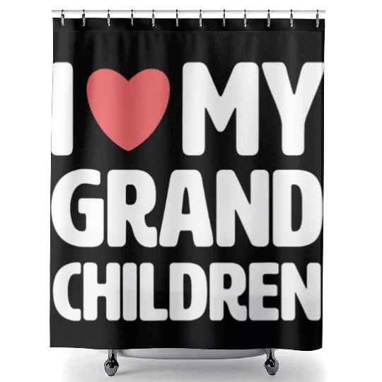 I Love My Grandchildren Shower Curtains Proud Grandma Gran