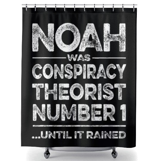 Funny Noah Conspiracy Theory & Realist Meme Libert Shower Curtains