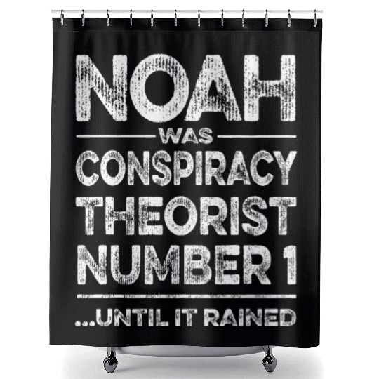 Funny Noah Conspiracy Theory & Realist Meme Libert Shower Curtains