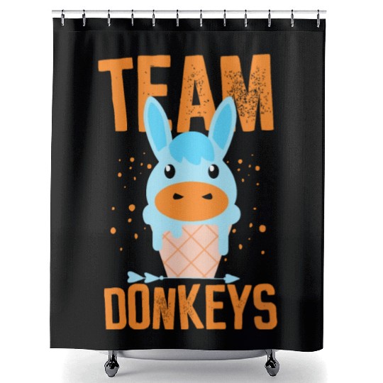Team Donkeys Lover Donkey Animal Farm Shower Curtains