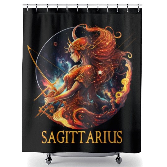 Embrace Your Sagittarius Identity: Sagittarius Pri Shower Curtains