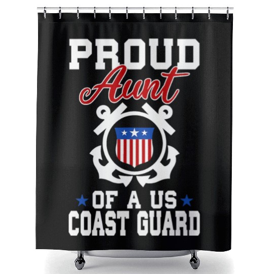 Proud US Coast Guard Aunt Shower Curtains