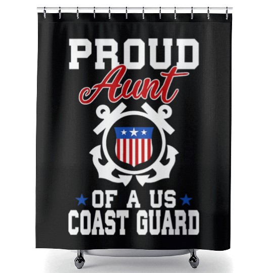 Proud US Coast Guard Aunt Shower Curtains