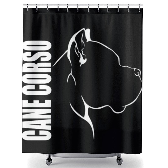 Proud Cane Corso Profile dog mom Shower Curtains