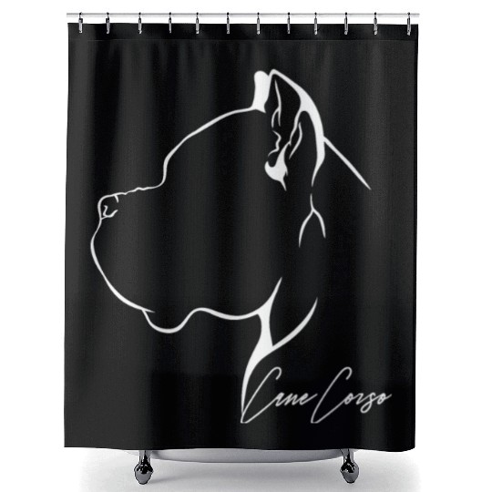 Proud Cane Corso Profile dog mom Shower Curtains
