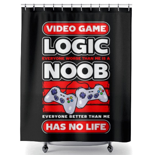 Nerd Computer Controller Shower Curtains