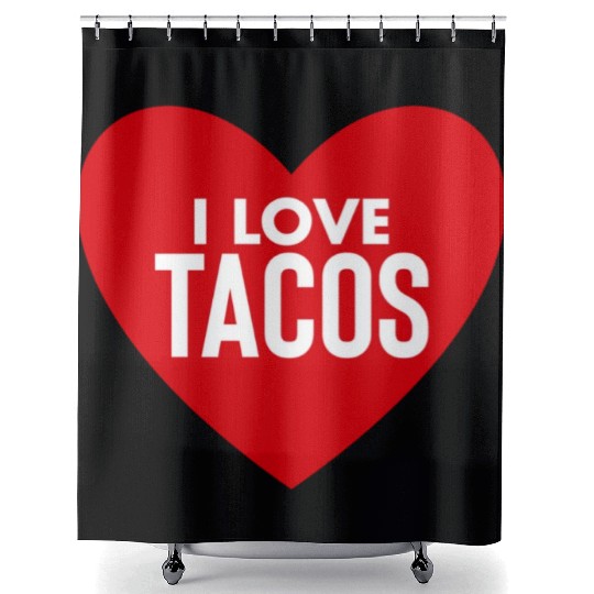 I Love Tacos Shower Curtains