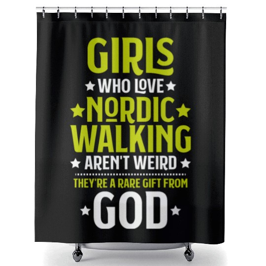 Nordic Walking Nordic Walker Shower Curtains