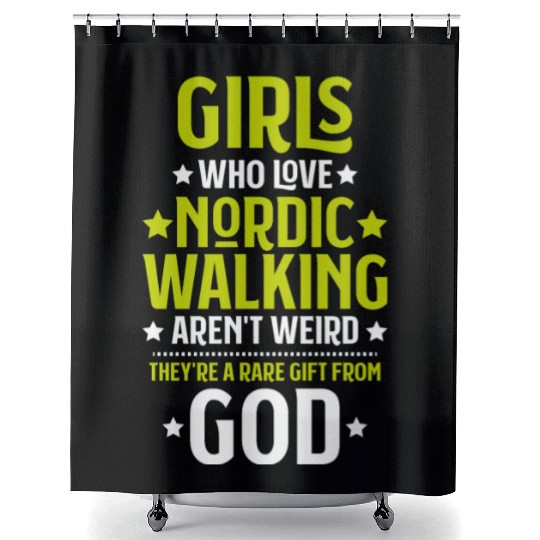 Nordic Walking Nordic Walker Shower Curtains