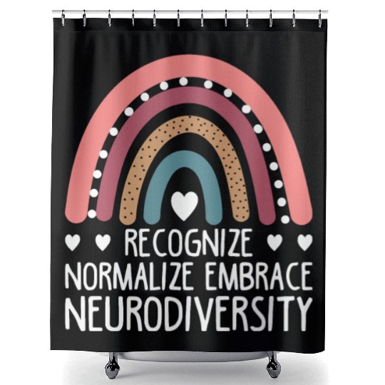 Recognize Normalize Embrace Neurodiversity For Neu Shower Curtains