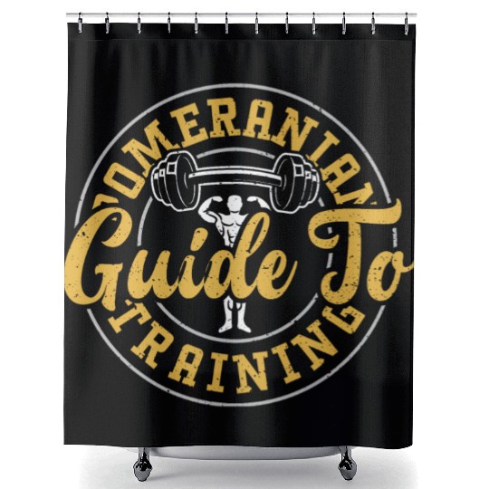 Pomeranian Guide To Training - Gym Shower Curtains