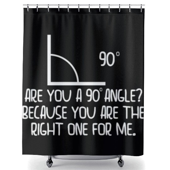 Mathematics Right Angle Cheesy Pun Math Geek Shower Curtains