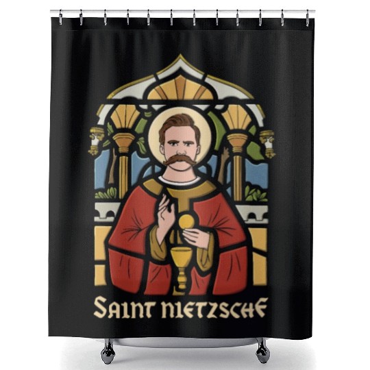 Saint Nietzsche Design for a Philosophy Student Shower Curtains