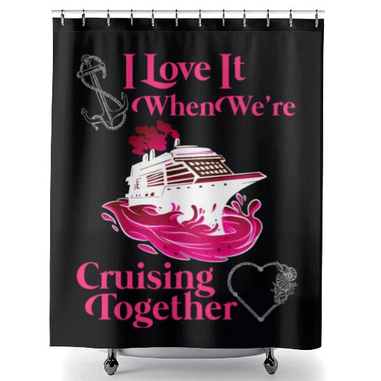 Cruising Together Cruise Vacation Spring Break Shower Curtains