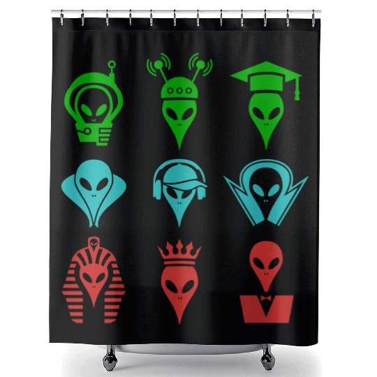 Alien Crew Dance Shower Curtains