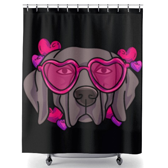 I Love My Weimaraner Shower Curtains